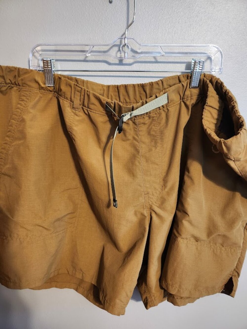 REI Co-op Trailmade Amphib Nylon Men's Shorts 3XL Oak Brown Ripstop Belt